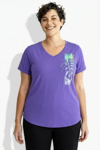 Plus size veliki brojevi Majica kratkih rukava V ovratnika za punije