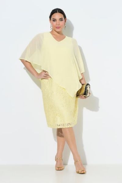 Veliki brojevi Haljina 3/4 rukava A kroja moda za punije