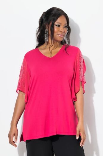 Plus size veliki brojevi Bluza elegantna s ukrasnim dodacima za punije