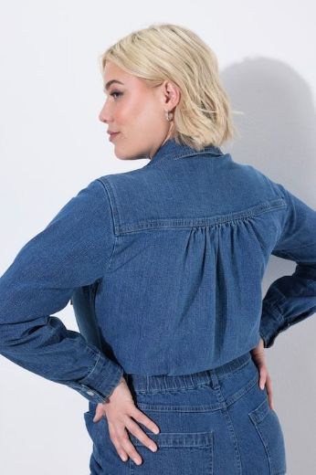 Plus size veliki brojevi Kombinezon traper za punije