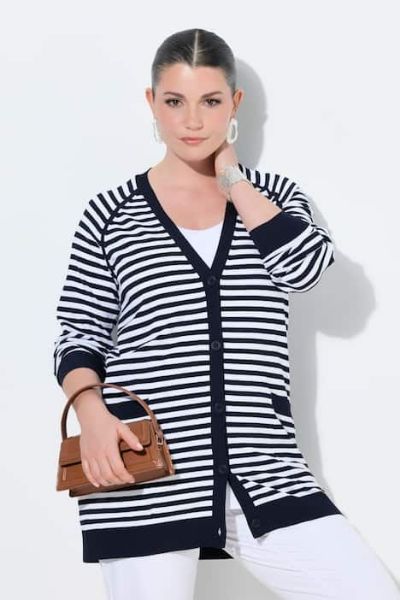 Veliki brojevi Kardigan pleteni moda za punije