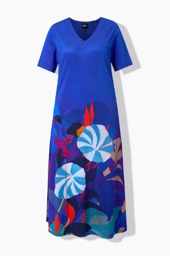 Plus size veliki brojevi Haljina elegantna midi poludugih rukava V izrez za punije