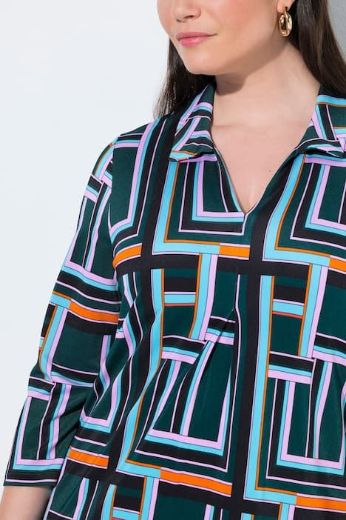 Plus size veliki brojevi Haljina midi 3/4 rukava za punije