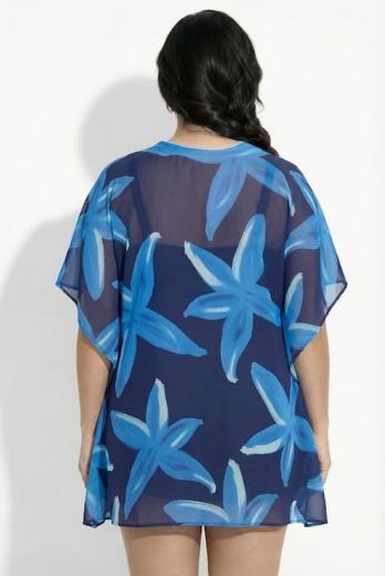 Plus size veliki brojevi Tunika poludugih rukava V izrez cvjetni uzorak za punije