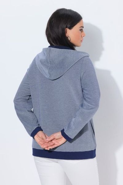 Veliki brojevi Majica dugih rukava patent zatvarač s kapuljačom moda za punije