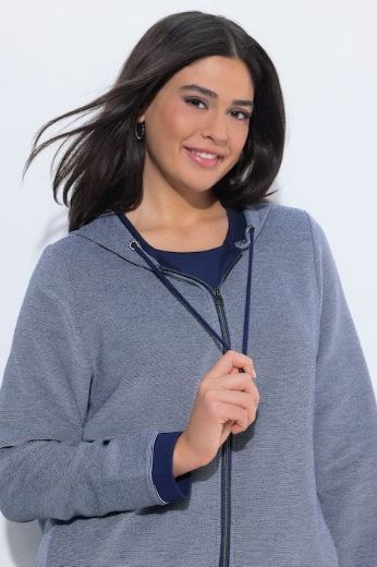 Plus size veliki brojevi Majica dugih rukava patent zatvarač s kapuljačom za punije