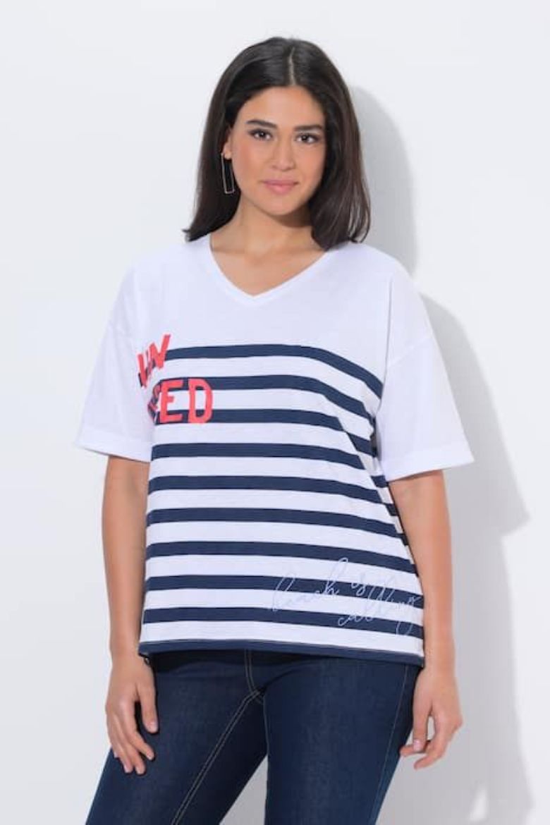 Plus size veliki brojevi Majica kratkih rukava šireg kroja za punije