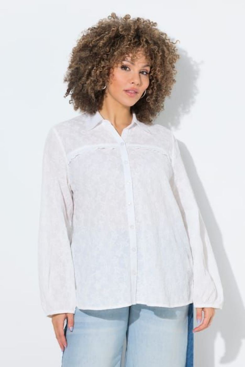 Plus size veliki brojevi Bluza 3/4 rukava s kragnom za punije