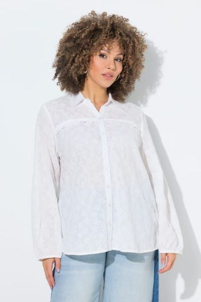 Veliki brojevi Bluza 3/4 rukava s kragnom moda za punije