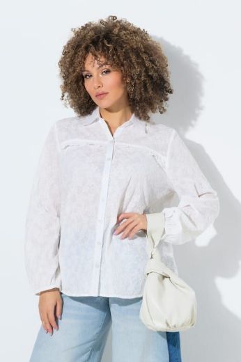 Plus size veliki brojevi Bluza 3/4 rukava s kragnom za punije