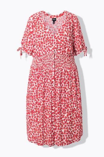 Plus size veliki brojevi Haljina kratkih rukava V izreza za punije