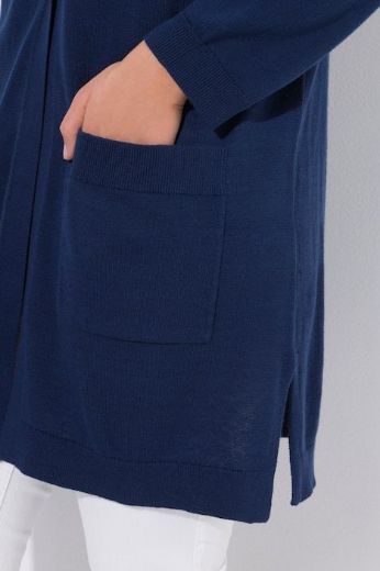 Plus size veliki brojevi Majica s patentom dugih rukava V izreza za punije