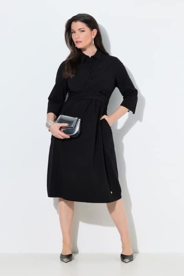 Plus size veliki brojevi Haljina elegantna 3/4 rukavi za punije