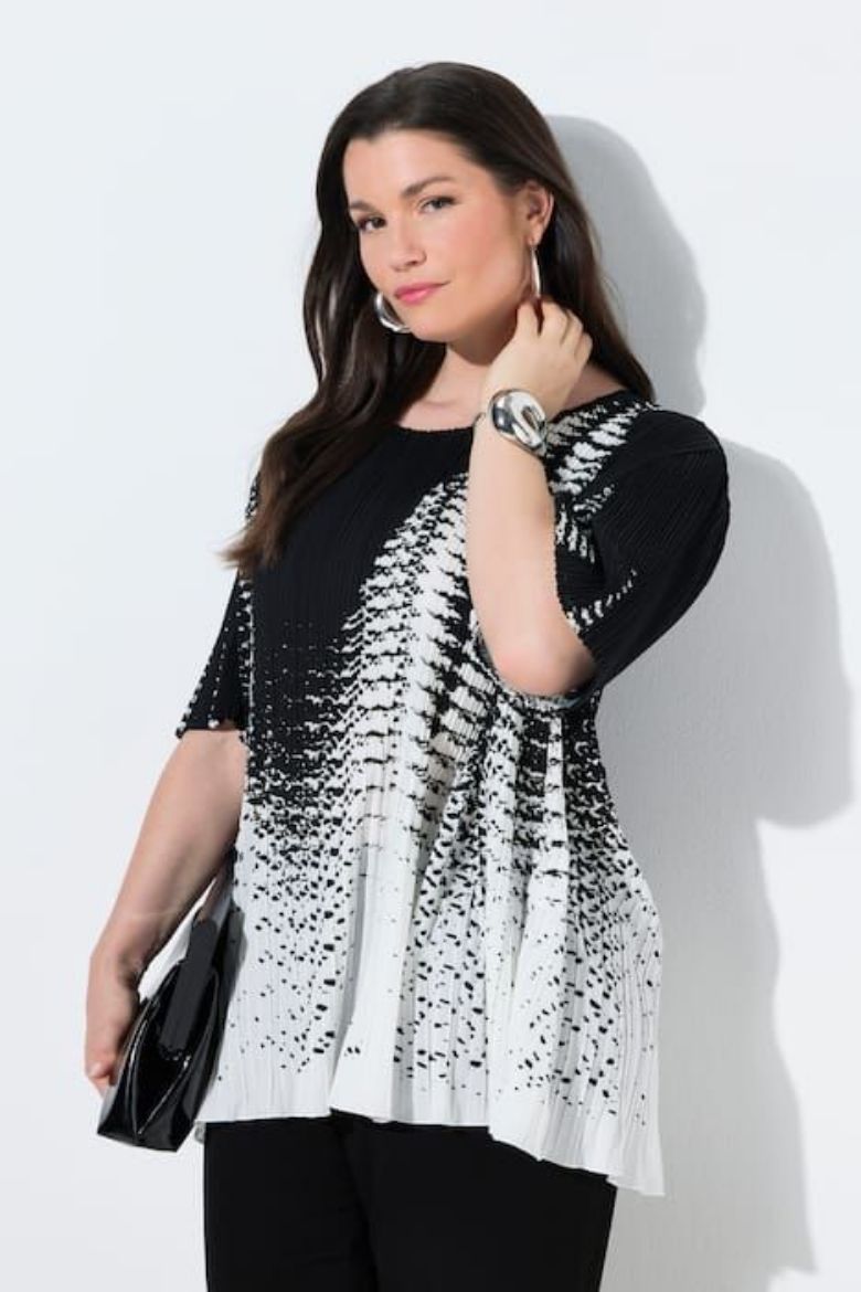 Plus size veliki brojevi Bluza kratkih rukava A linija za punije