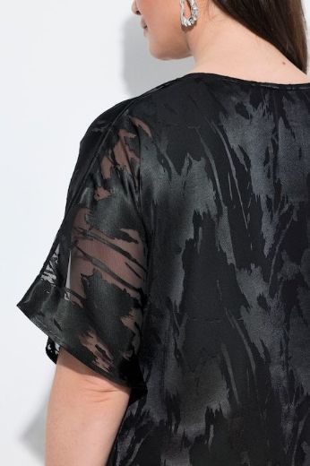 Plus size veliki brojevi Bluza elegantna kratkih rukava V izrez dvoslojna za punije