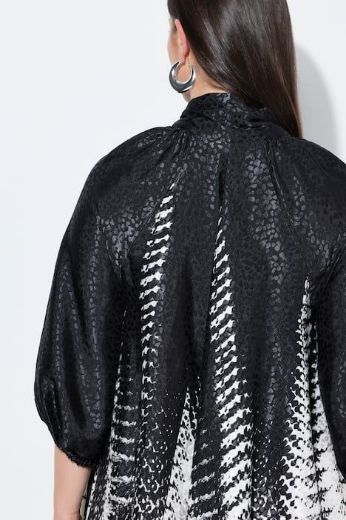 Plus size veliki brojevi Haljina elegantna 3/4 rukavi s izrezom na vezanje za punije