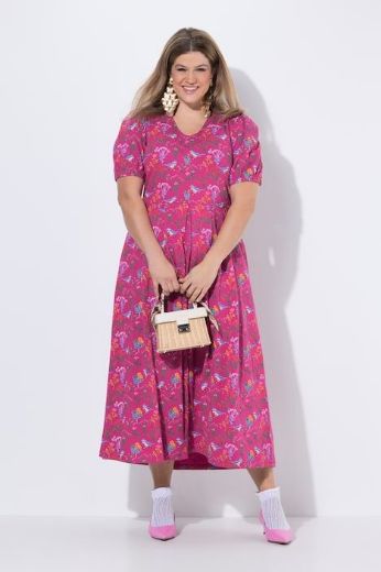 Plus size veliki brojevi Haljina maxi kratkih rukava za punije