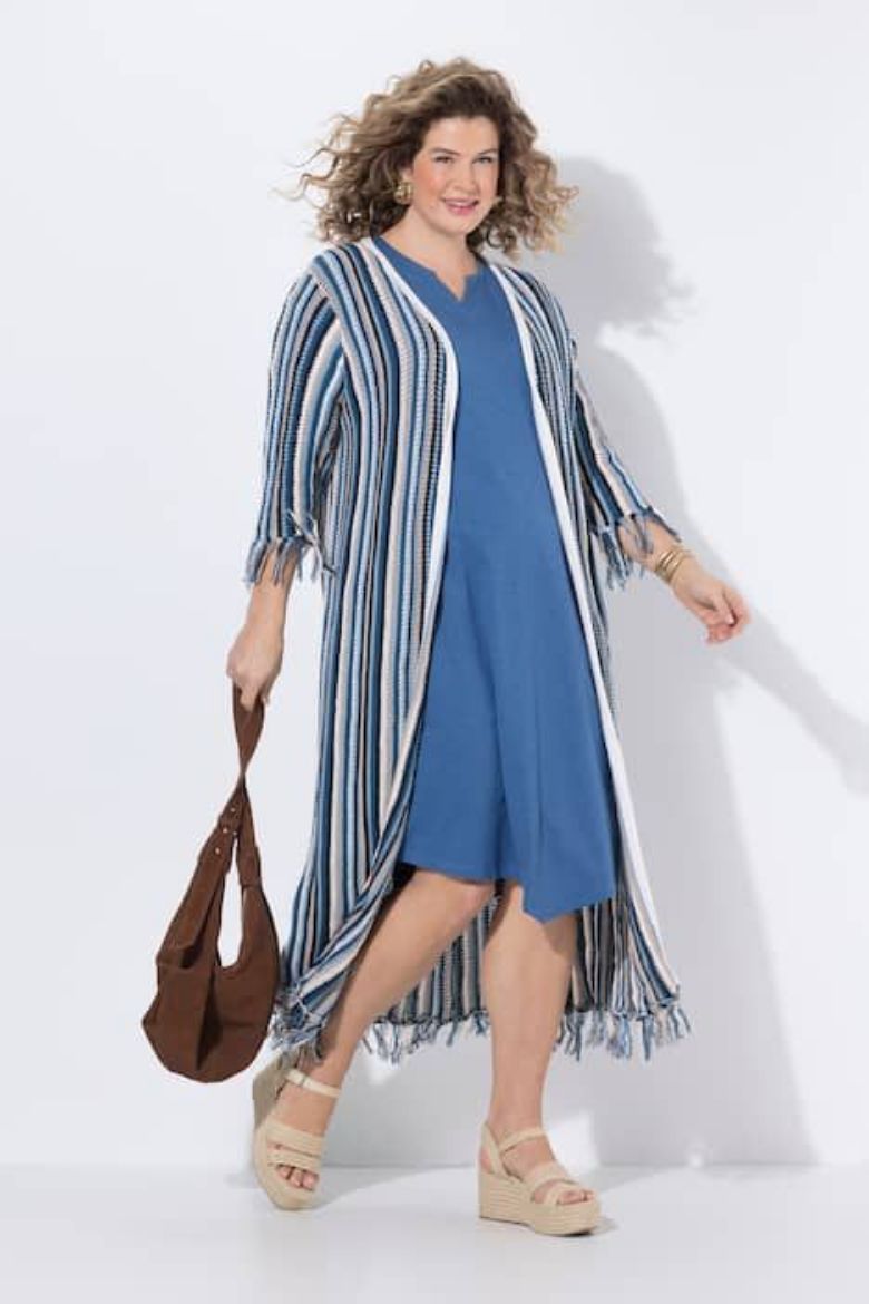 Plus size veliki brojevi Kardigan 3/4 rukava dužeg kroja za punije