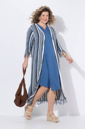 Plus size veliki brojevi Kardigan 3/4 rukava dužeg kroja za punije