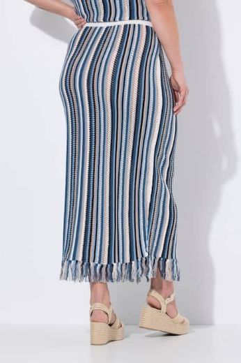 Plus size veliki brojevi Suknja pletena s resicama elastičnog struka za punije