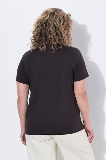 Plus size veliki brojevi Majica kratkih rukava pletenog džepa pamučna za punije