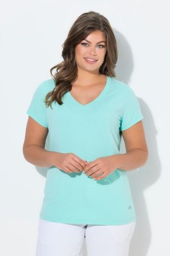 Plus size veliki brojevi Majica sa v izrezom i kratkih rukava za punije