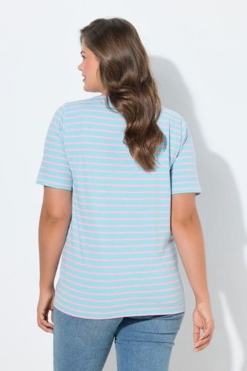 Plus size veliki brojevi Majica prugasta kratkih rukava za punije