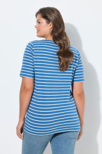 Plus size veliki brojevi Majica prugasta kratkih rukava za punije