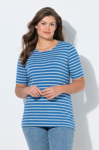 Plus size veliki brojevi Majica prugasta kratkih rukava za punije