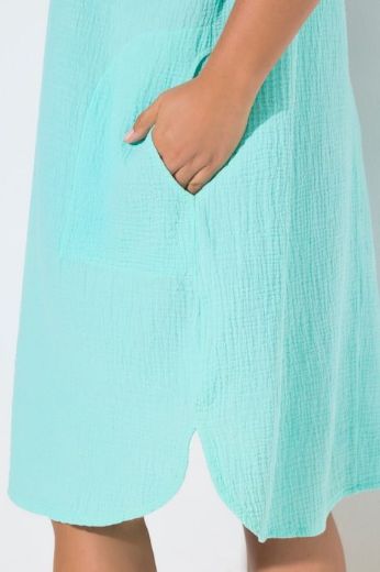 Plus size veliki brojevi Haljina kratkih rukava s kapuljačom za punije