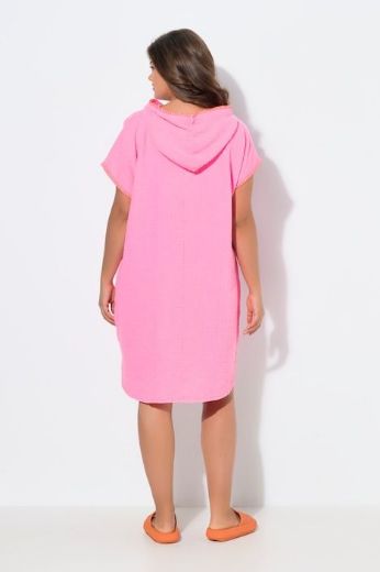 Plus size veliki brojevi Haljina kratkih rukava s kapuljačom za punije