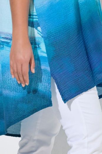 Plus size veliki brojevi Bluza 1/2 rukava dužeg kroja od muslina za punije