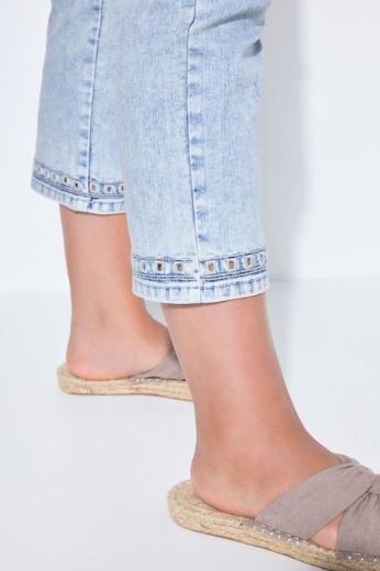 Plus size veliki brojevi Hlače traper  7/8 nogavica za punije