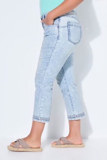 Plus size veliki brojevi Hlače traper  7/8 nogavica za punije