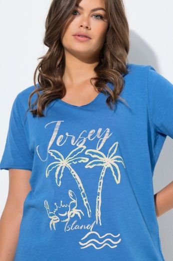 Plus size veliki brojevi Majica kratkih rukava V izreza za punije