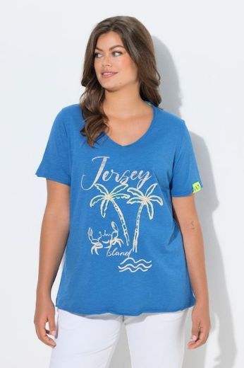 Plus size veliki brojevi Majica kratkih rukava V izreza za punije