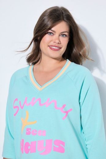 Plus size veliki brojevi Majica 3/4 rukava V izreza za punije