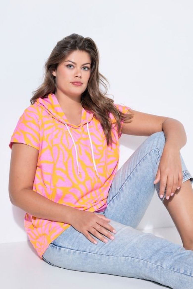 Plus size veliki brojevi Majica kratkih rukava s kapuljačom za punije