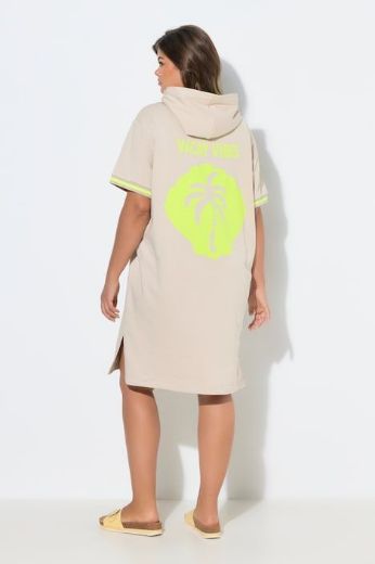 Plus size veliki brojevi Haljina kratkih rukava s kapuljačom za punije