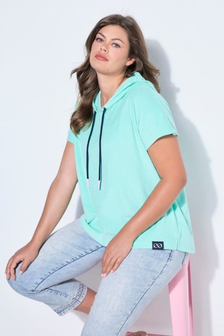 Plus size veliki brojevi Majica kratkih rukava s kapuljačom za punije