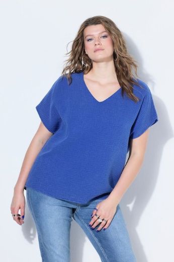 Plus size veliki brojevi Bluza kratkih rukava V izreza za punije