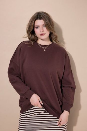 Plus size veliki brojevi Majica dugih rukava šireg kroja za punije