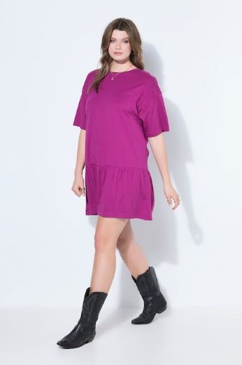 Plus size veliki brojevi Haljina kratkih rukava A kroja za punije