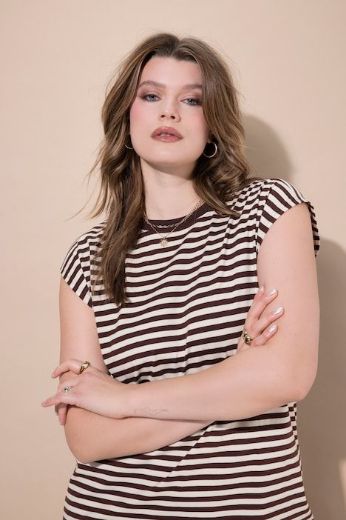 Plus size veliki brojevi Haljina bez rukava šireg kroja za punije