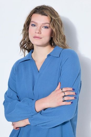 Plus size veliki brojevi Majica dugih rukava od muslina za punije