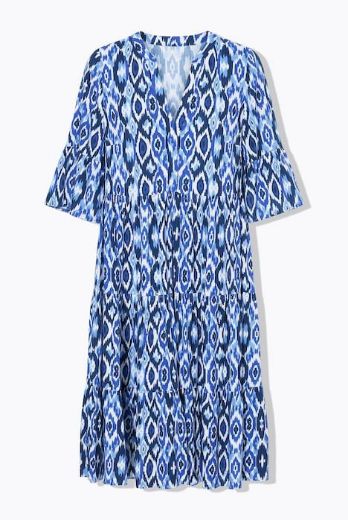 Plus size veliki brojevi Haljina midi 3/4 rukava A kroja za punije