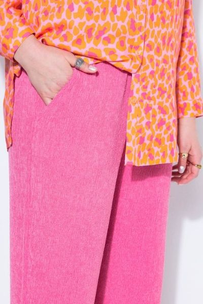 Veliki brojevi Hlače širokih nogavica elastičnog struka moda za punije