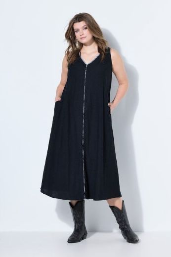 Plus size veliki brojevi Haljina maxi bez rukava A kroja za punije