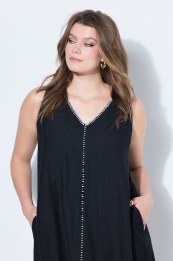 Plus size veliki brojevi Haljina maxi bez rukava A kroja za punije