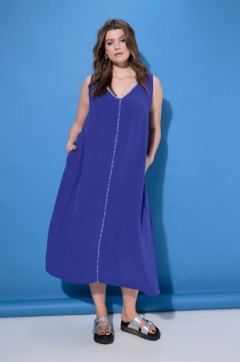 Plus size veliki brojevi Haljina maxi bez rukava A kroja za punije